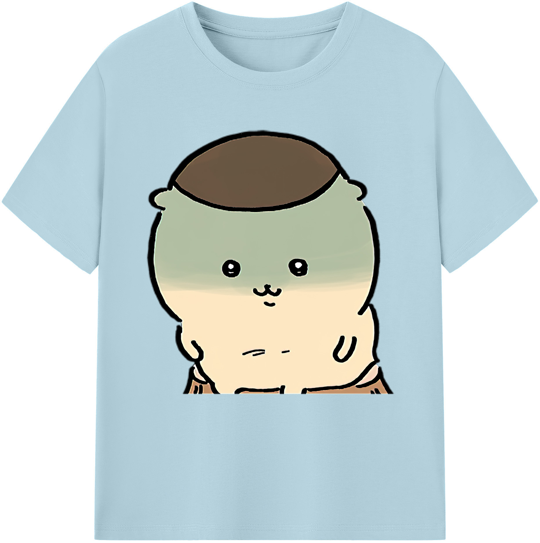 （画像用） ちいかわ くりまんじゅう Chii-kawa kuri manjū 綿100％半袖Tシャツ（フロントプリント）